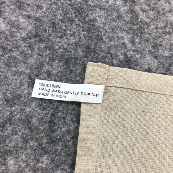 Koko Company Linen Guest‎ Towels Set of 2 Black Embroidered 16x30 Hand Wash - Picture 8 of 11